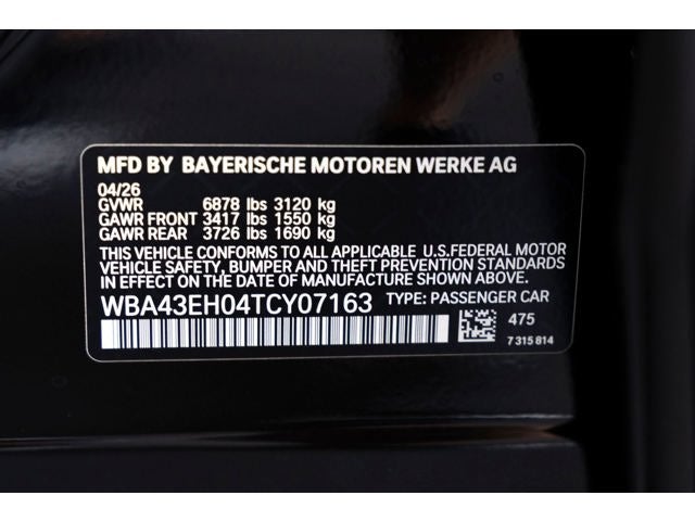 2026 BMW 750e xDrive 750e xDrive