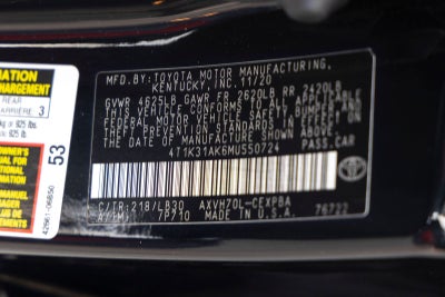 2021 Toyota Camry Hybrid XSE