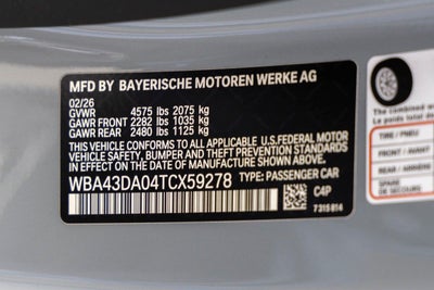 2026 BMW 430i 430i