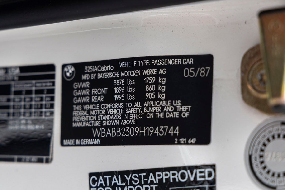 1987 BMW 3 Series 325i