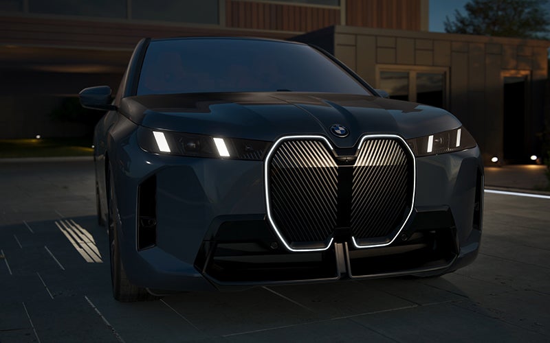 The BMW iX illuminated kidney grille. | BMW of Palm Springs in Palm Springs CA