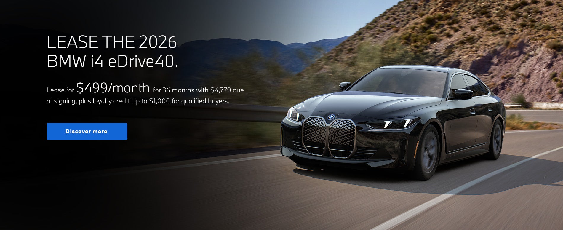 2026 BMW i4 eDrive40 Lease Banner